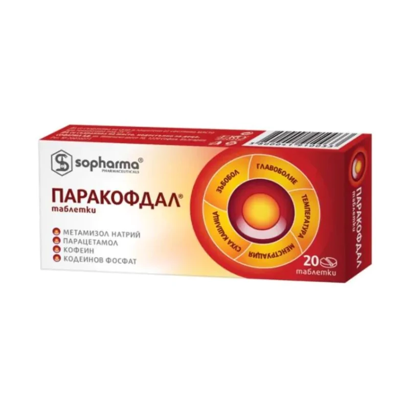 Паракофдал таблетки при болка и главоболие х20