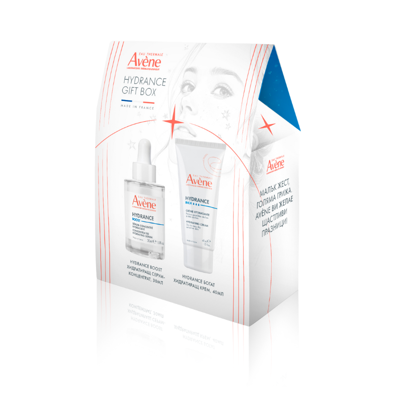 Комплект Avene Hydrance Богат хидратиращ крем 40мл + Hydrance Boost Серум концентрат 30мл