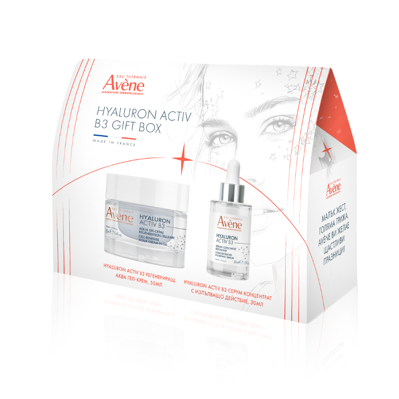 Комплект Avene HAB3 Регенериращ аква гел-крем 50мл + Серум-концентрат 30мл + Анти ейдж флуид SPF50