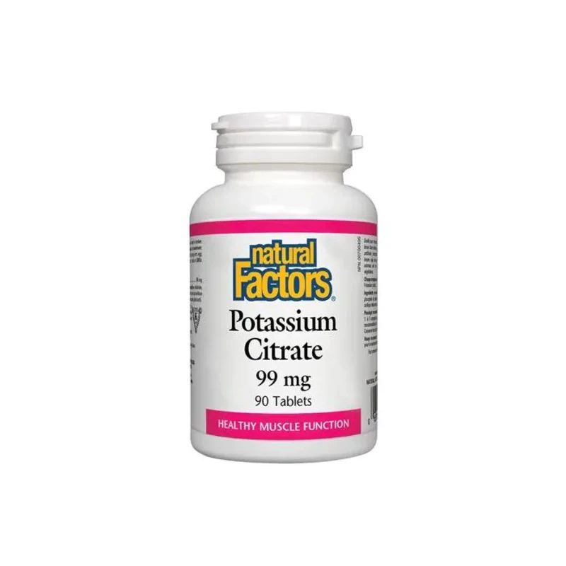 Калий таблетки за бъбреци и сърце 99мг х90 Natural Factors