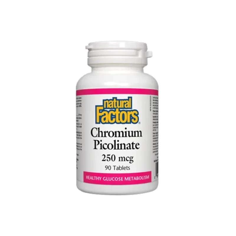 Хром пиколинат таблетки за нормални нива на инсулина 250мкг х90 Natural Factors