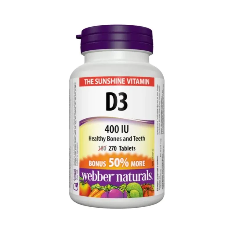 Витамин D3 400II таблетки х270 Webber Naturals