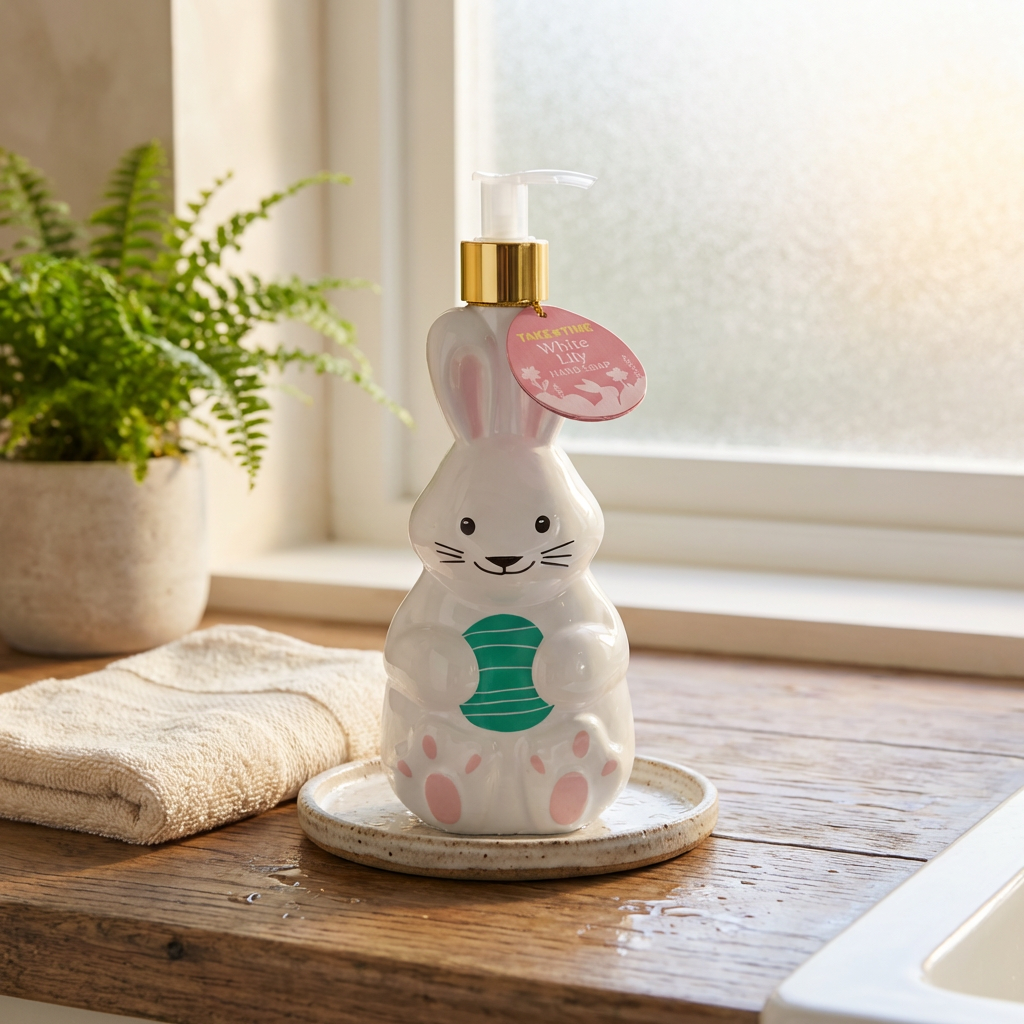 TAKE TIME Течен сапун за ръце с бяла лилия зайче 290мл