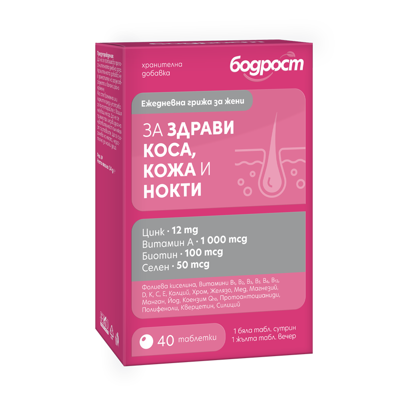 Бодрост,здрави коса,кожа,нокти тб.х40