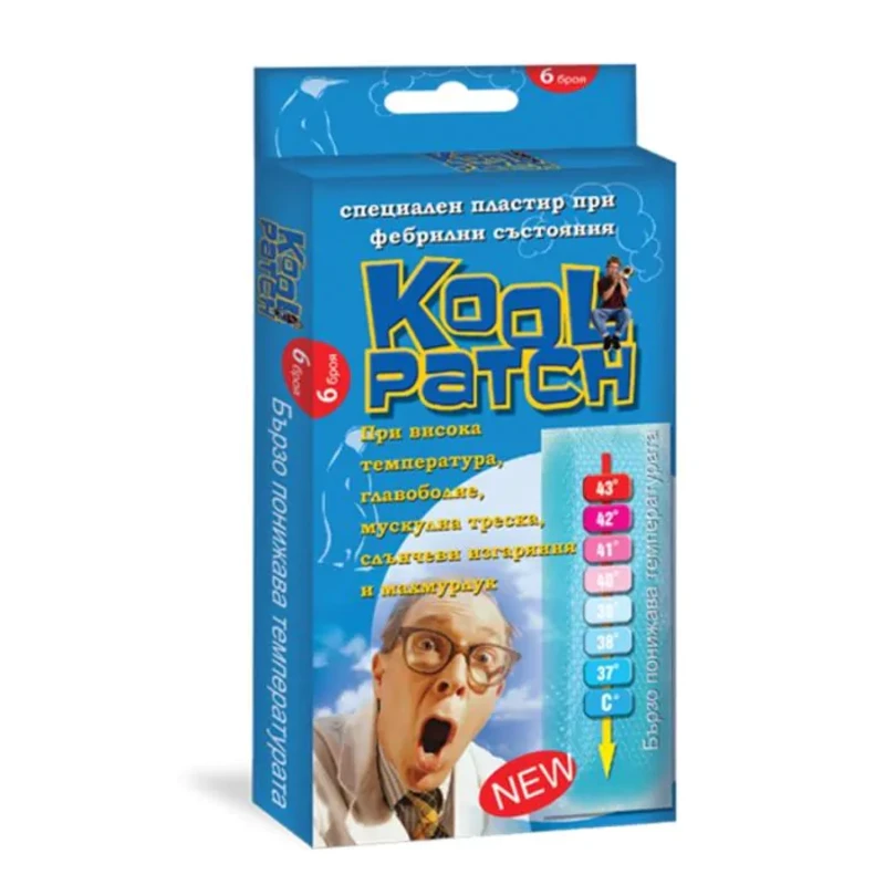 Куул пач лепенки при висока температура, главоболие, махмурлук х6