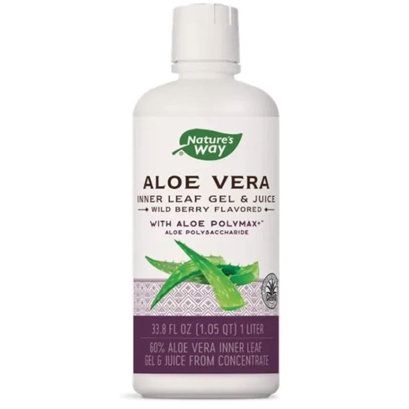 Алое вера гел и сок плодов за храносмилане и имунитет 60% 1л Nature&#039;s Way