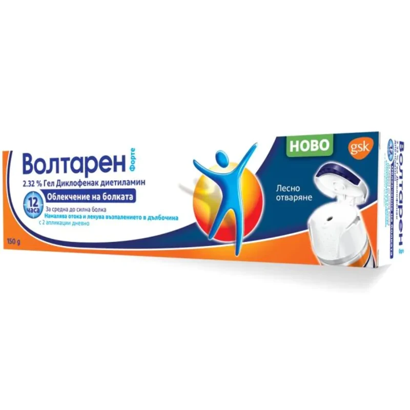 Волтарен Форте гел 2,32% за лечение на болка, възпаление и оток при ставите и мускулите 150гр