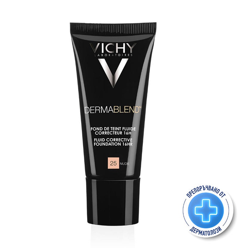 Vichy dermablend фон дьо тен 25 флуид коригиращ 30мл./натюр/ 316600