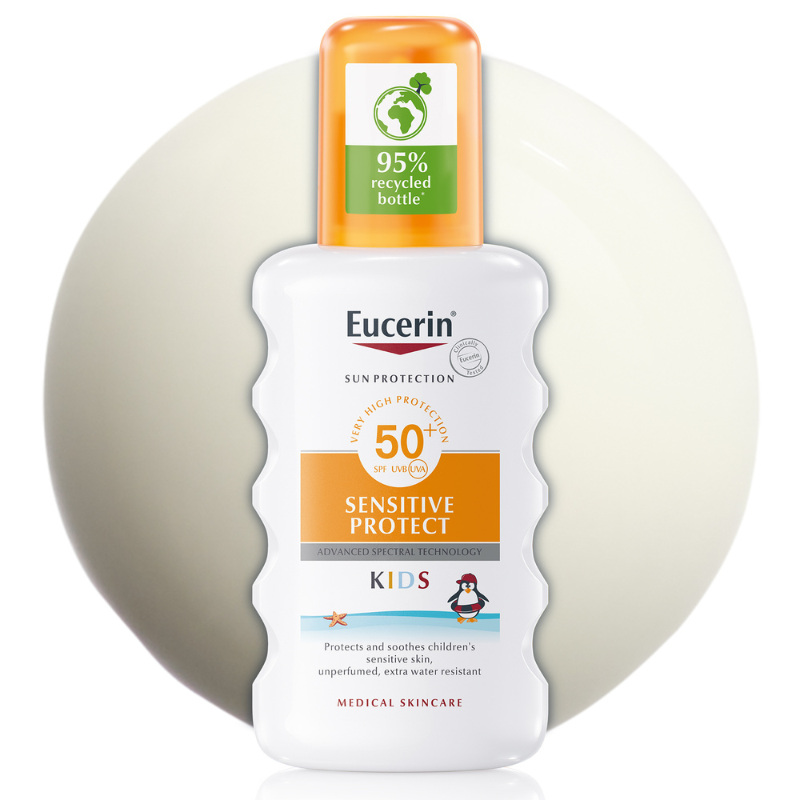 Eucerin слънцезащитен спрей за деца spf 50+ 200мл, Годен до: 30.11.2026 г.
