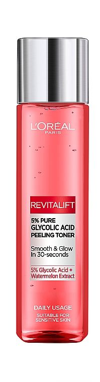 Loreal dermo revitalift glycolic пилинг тоник 180мл