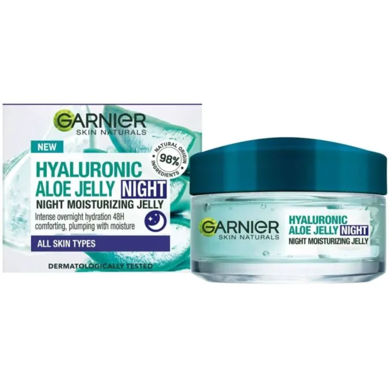Garnier skin naturals hyaluronic aloe нощен хидратиращ гел-крем 50мл