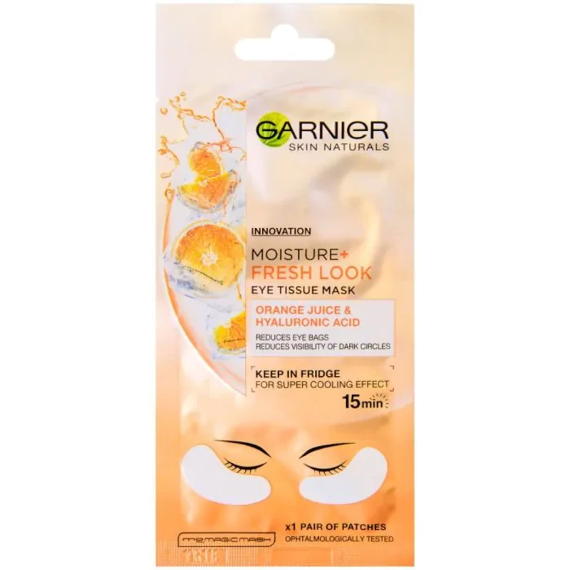 Garnier skin naturals hydra bomb памучна маска срещу тъмни кръгове под очите 2бр