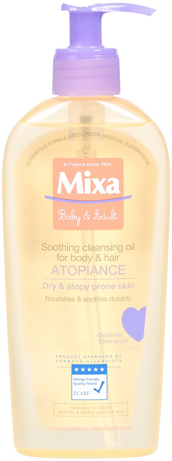 Mixa baby atopicalm бебешко олио за измиване на коса и тяло 250ml