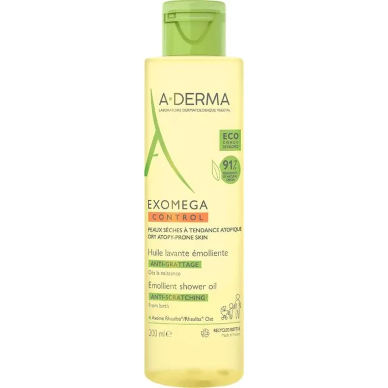 A-derma exomega control емолиентно душ олио срещу разчесване 200ml