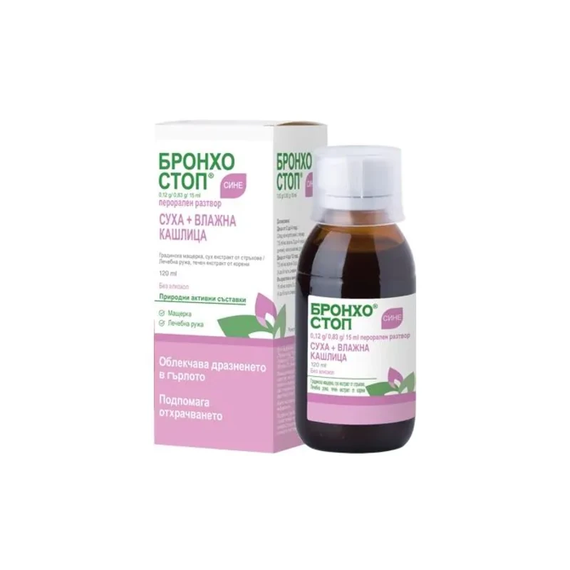 Бронхостоп сине разтвор при кашлица 120мл