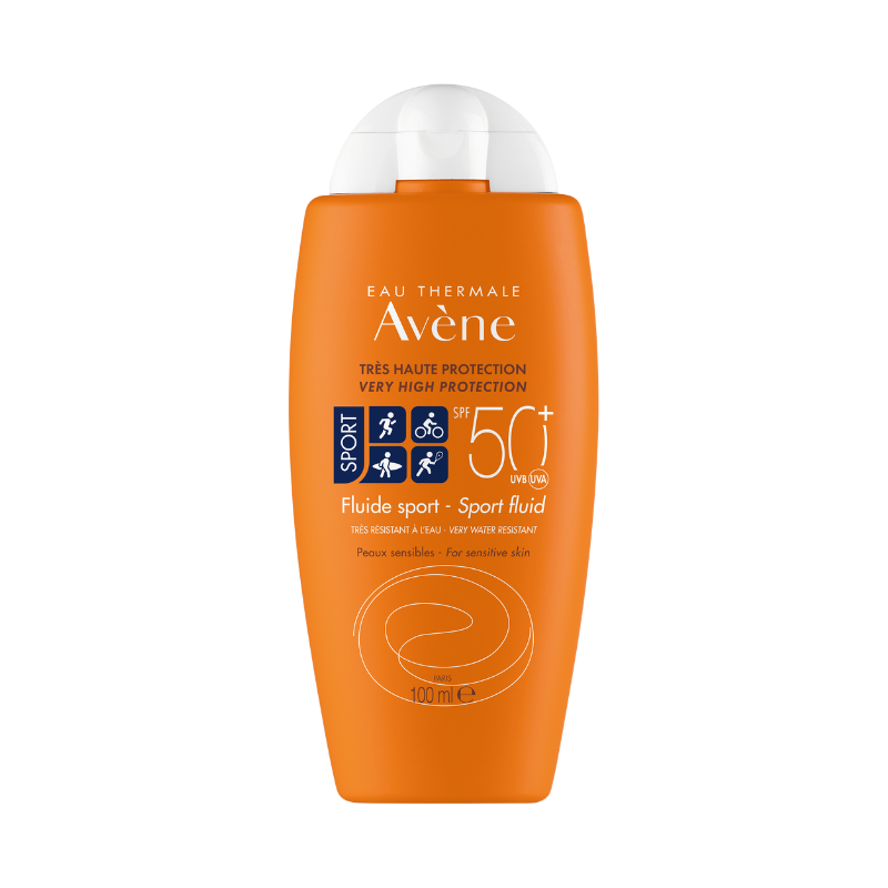 Avene Sport Слънцезащитен водоустойчив флуид за лице и тяло SPF50+ 100мл