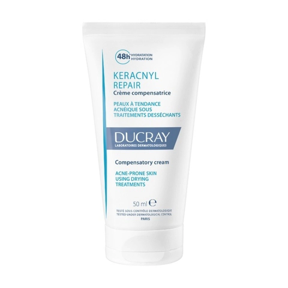 Ducray keracnyl repair крем с 48часова хидратация 50ml