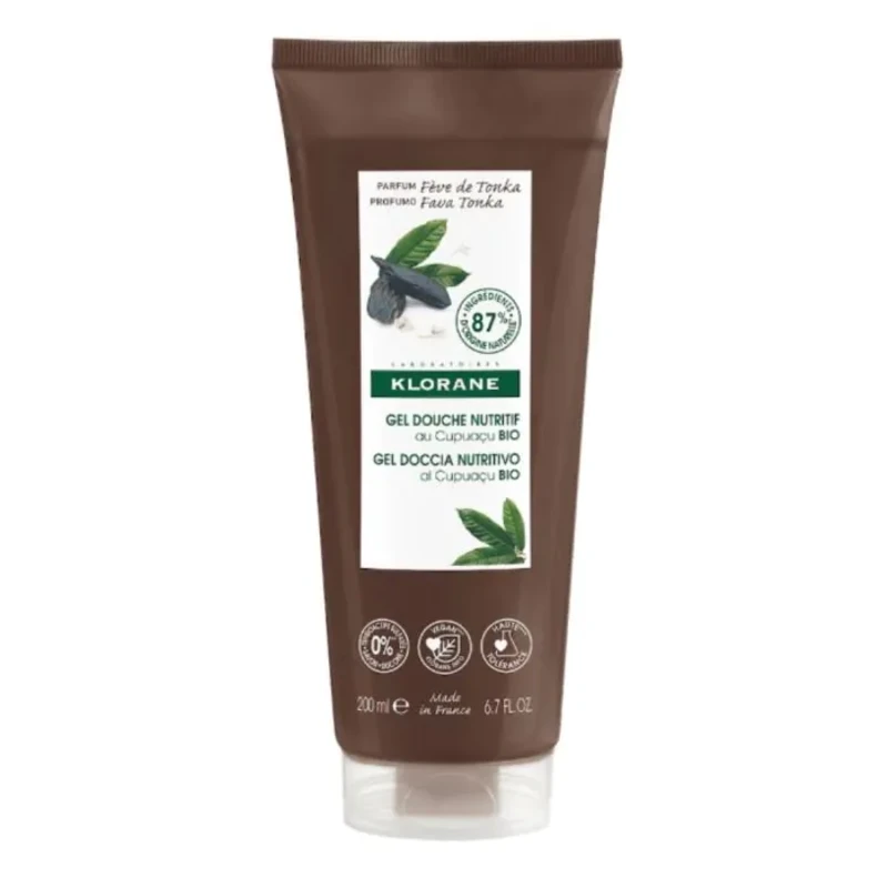 Klorane tonka bean хидратиращ душ-гел с тонка боб 200мл