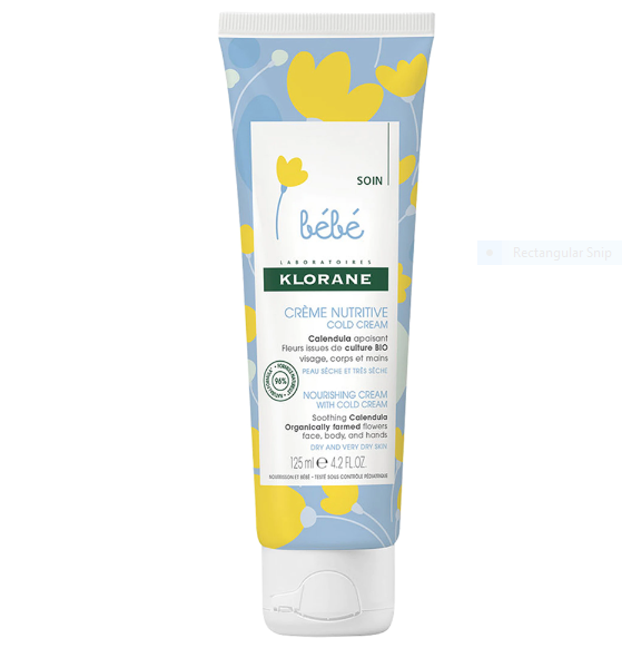 Klorane bebe подхранващ колд крем за суха и много суха кожа за лице, тяло и ръце с невен 125мл