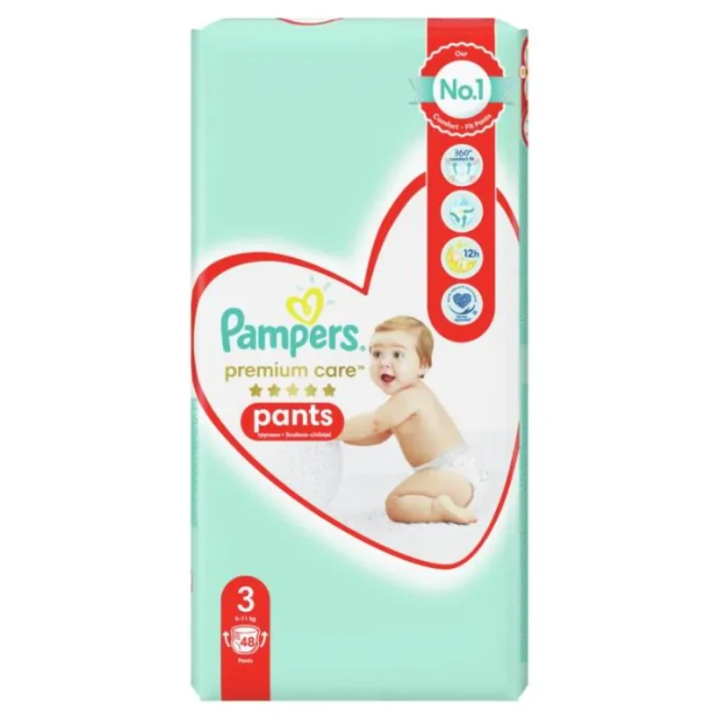 Pampers premium care пелени-гащи vp размер 3 /6-11кг./ х48