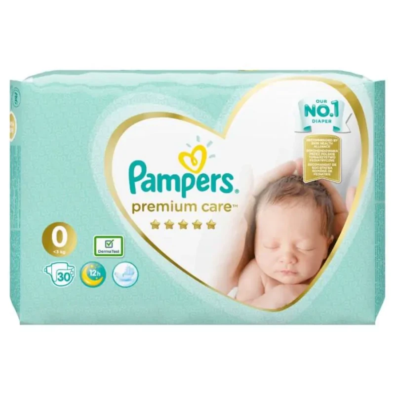 Pampers premium care пелени smp размер 0 / &lt;3кг./ х30