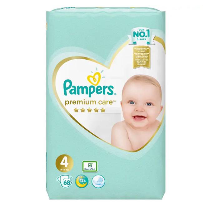 Pampers premium care пелени jp размер 4 / 9-14кг./ maxi х68