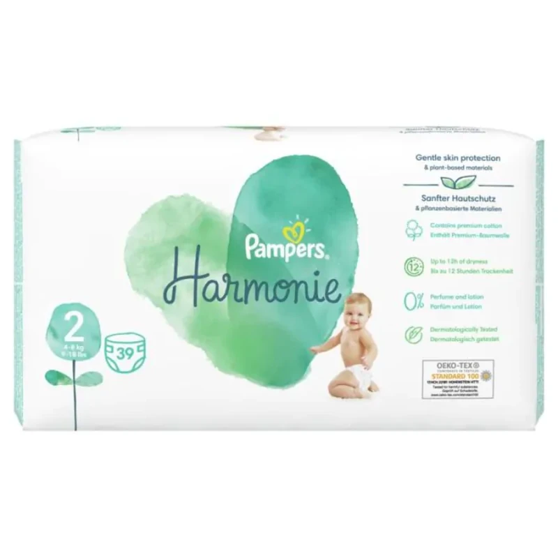 Pampers harmonie пелени размер 2 / 4-8кг./ mini х39