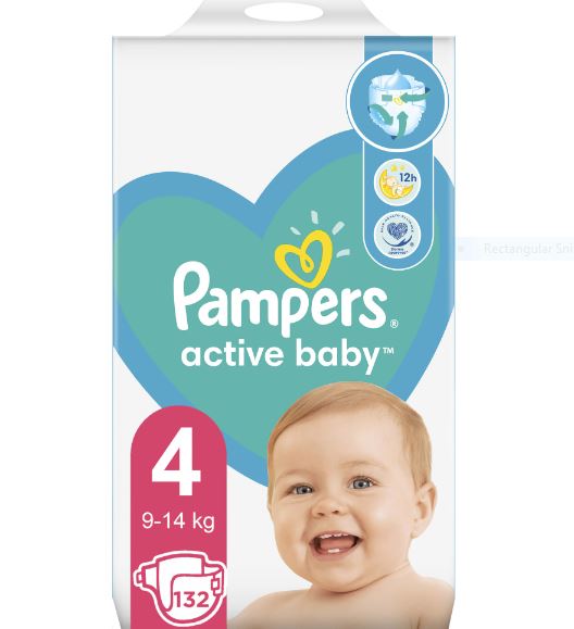 Pampers active baby пелени gpp размер 4 / 9-14кг./ x90