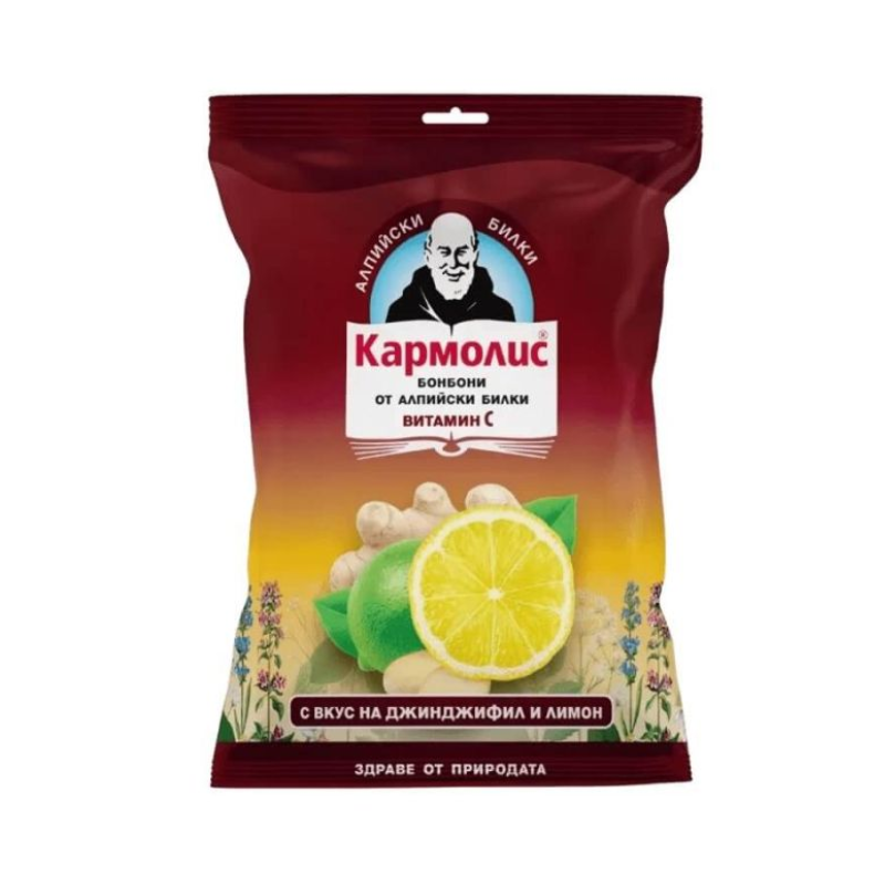 Бонбони кармолис с джинджифил 75 гр Годен до: 30.11.2026 г.