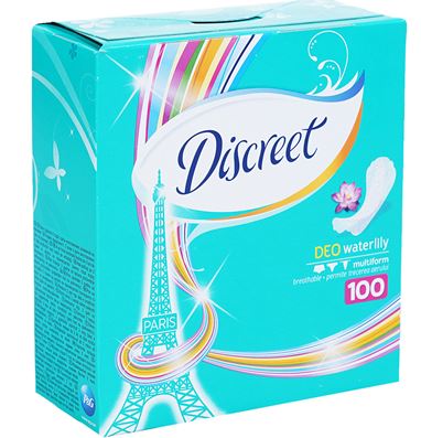 Дамски превръзки discreet deo water lilly x100