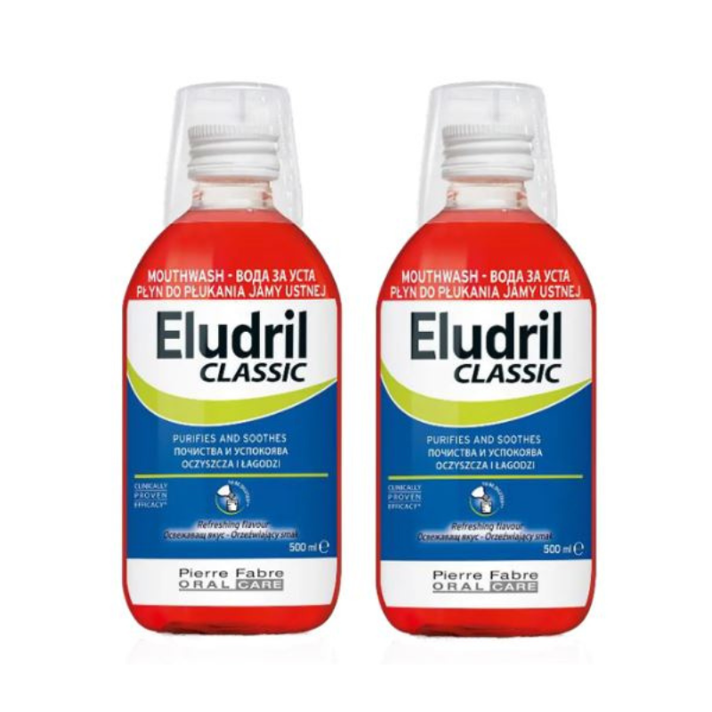 Eludril classic Вода за уста 2 х 500мл