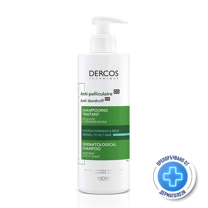 Vichy dercos шампоан против пърхот мазен скалп 390мл. 331290