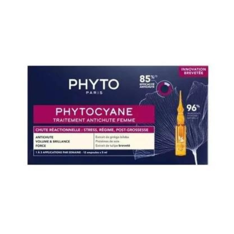 Phyto phytocyane ампули против реактивен косопад при жени х12 ампули х5 мл