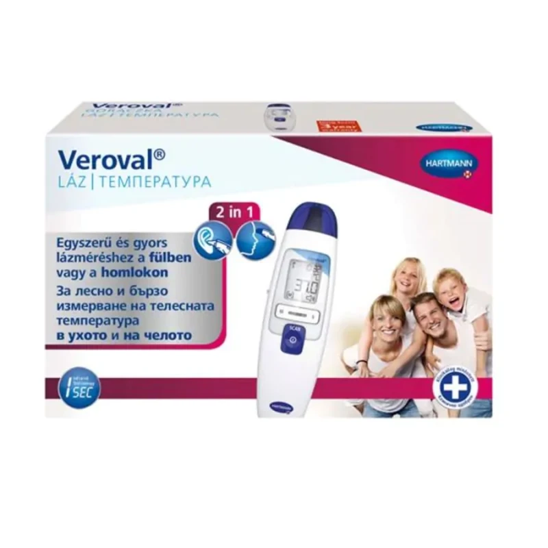 Veroval 2в1 инфрачервен термометър за ухо и чело Hartmann