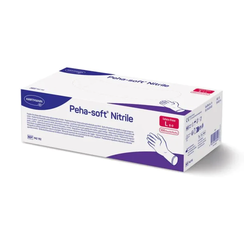 Ръкавици Peha-soft нитрилни сини размер L х100 Hartmann