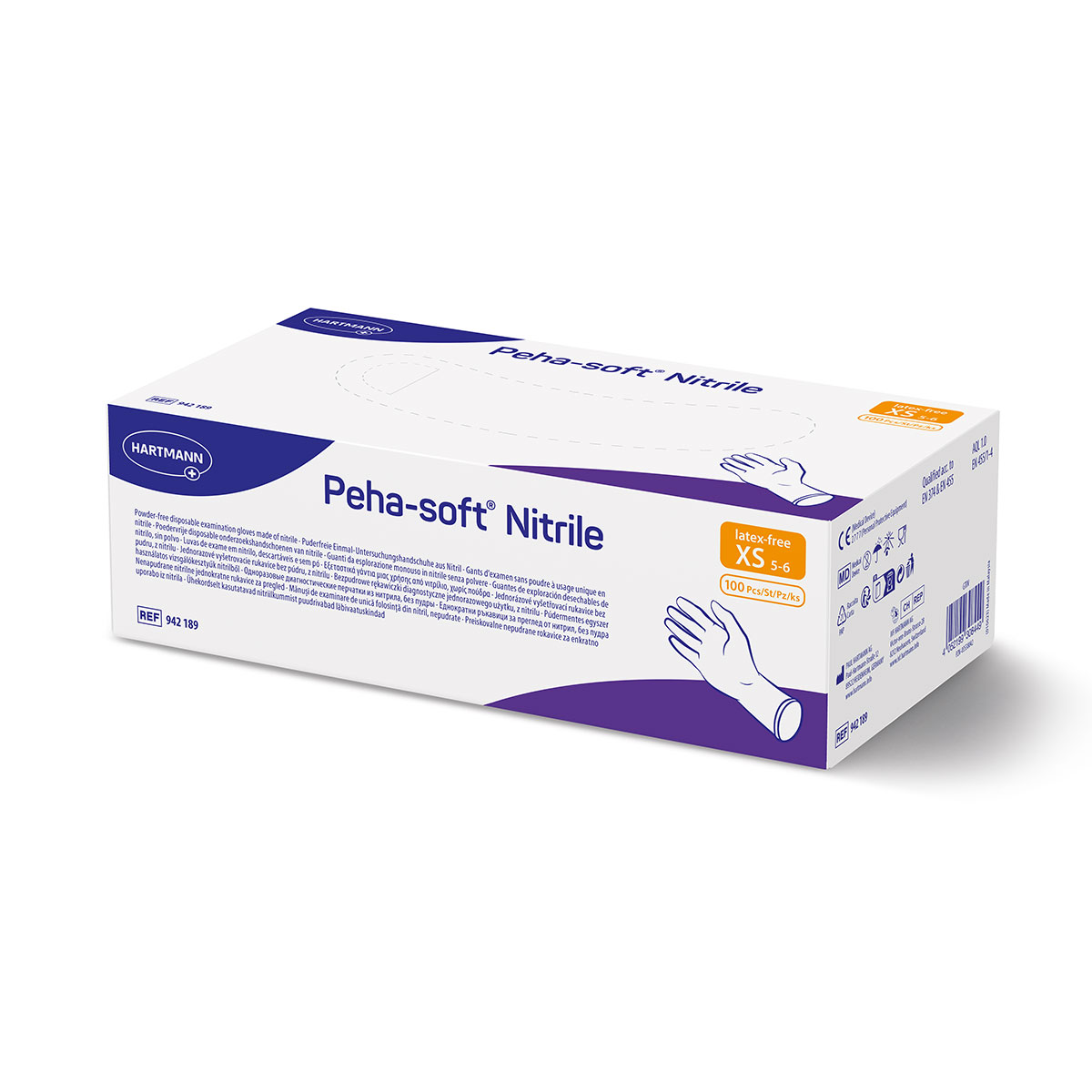 Ръкавици Peha-soft нитрилни сини размер XS х100 Hartmann