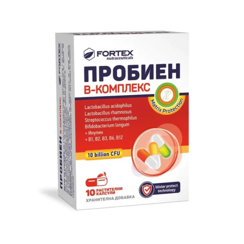 Пробиен B-комплекс Синбиотик капсули х10 Fortex