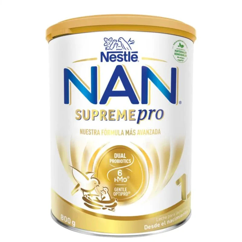 Nestle NAN SupremePro 1 Висококачествено обогатено мляко на прах за кърмачета 0-6 месеца 800г