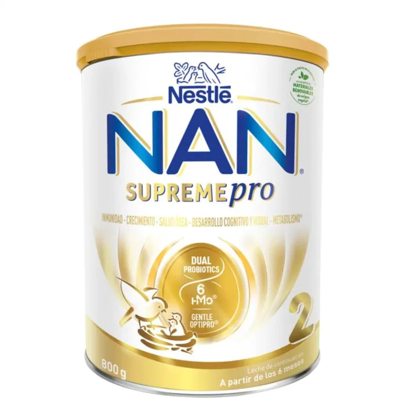 Nestle NAN SupremePro 2 Висококачествено обогатено мляко на прах за кърмачета 6-12 месеца 800г