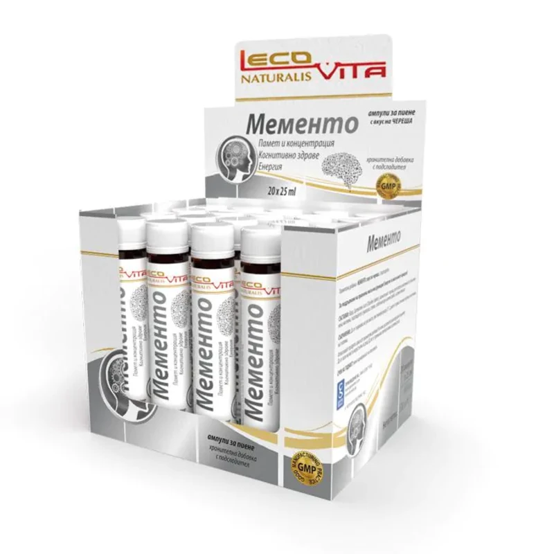 Мементо ампули за памет и концентрация 25мл х20 Lecovita