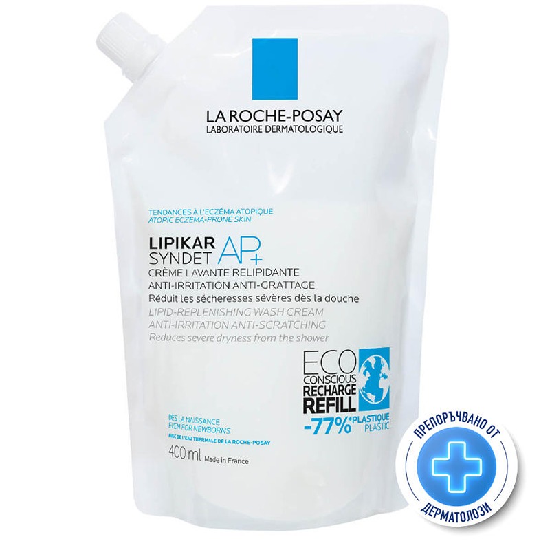 La roche-posay lipikar syndet AP+ измиващ крем 400мл. 735766 /рефил/