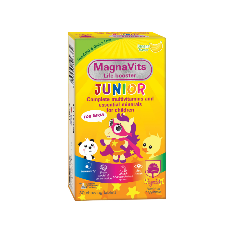 Магнавитс Джуниър за момиче таблетки за имунитет и концентрация х30 Magnalabs