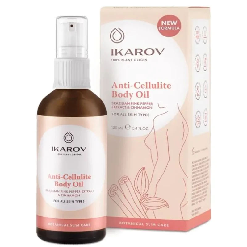Масло антицелулитно розов пипер и канела 100 мл икаров
