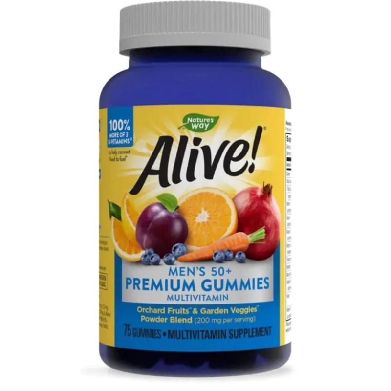 Alive Мултивитамини за мъже 50+ желирани таблетки х75 Nature&#039;s Way