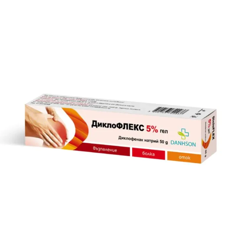 Диклофлекс 5% гел при болка и възпаление 50г Danhson