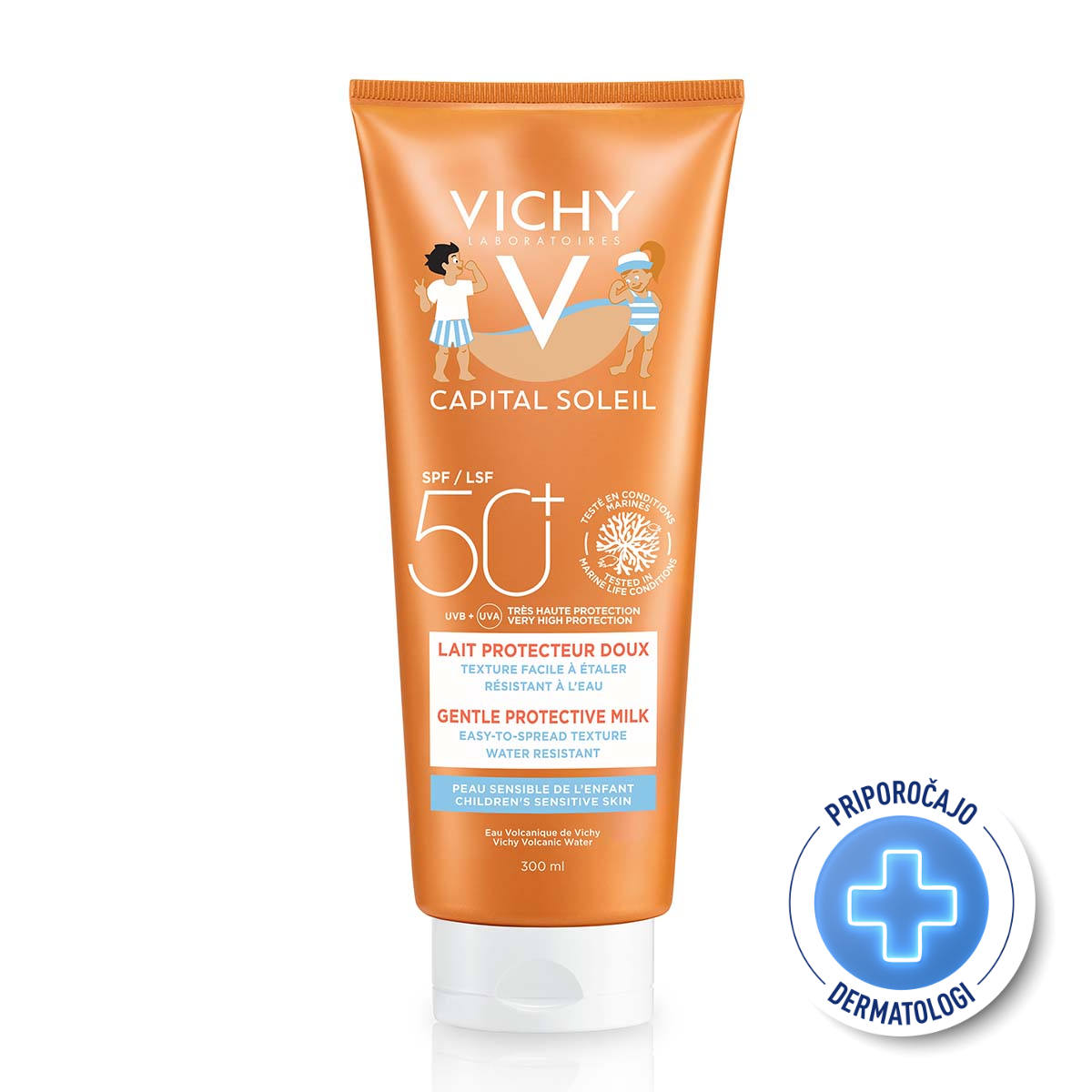Vichy Soleil SPF 50 мляко за деца за лице и тяло 300 мл 323639 голям формат
