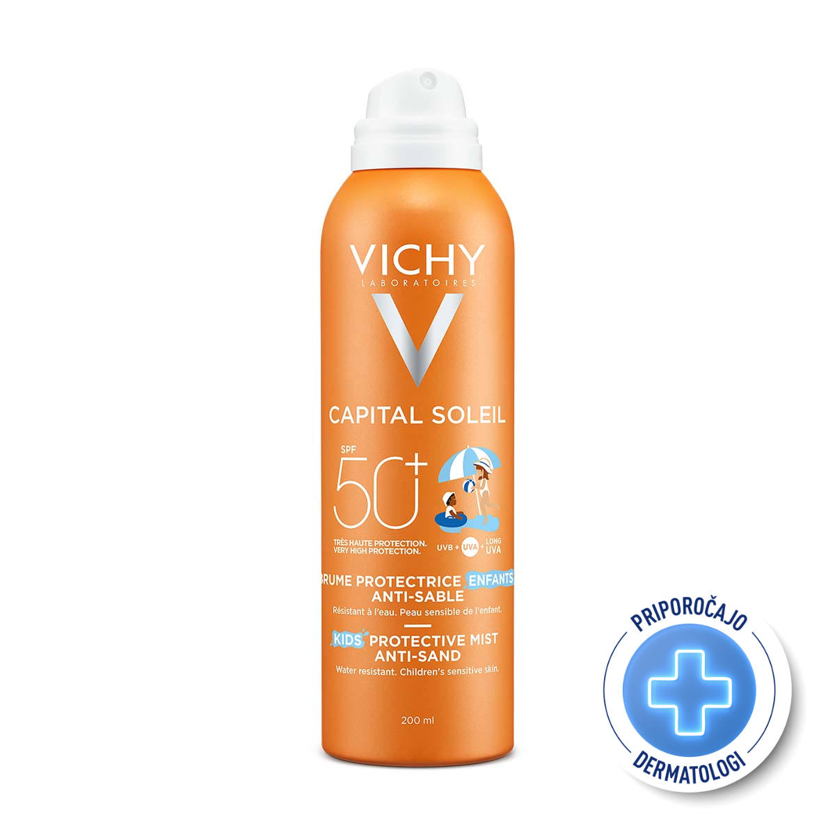 Vichy Soleil SPF 50+ спрей за деца анти-пясък 200 мл 558037