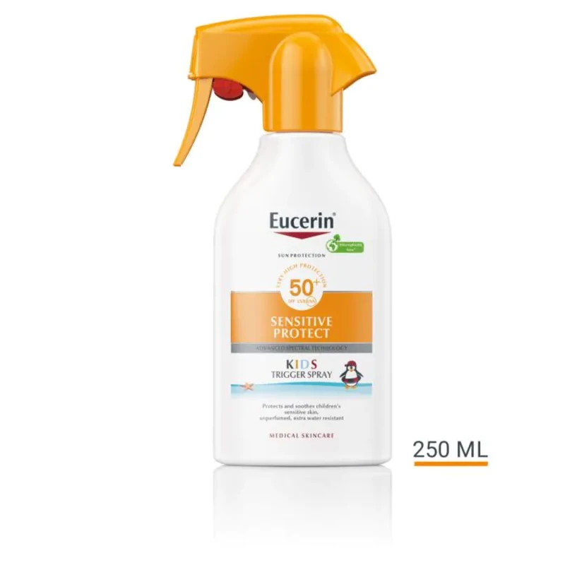 Eucerin Sensitive Protect Kids слънцезащитен срей за деца SPF 50+ 250 мл