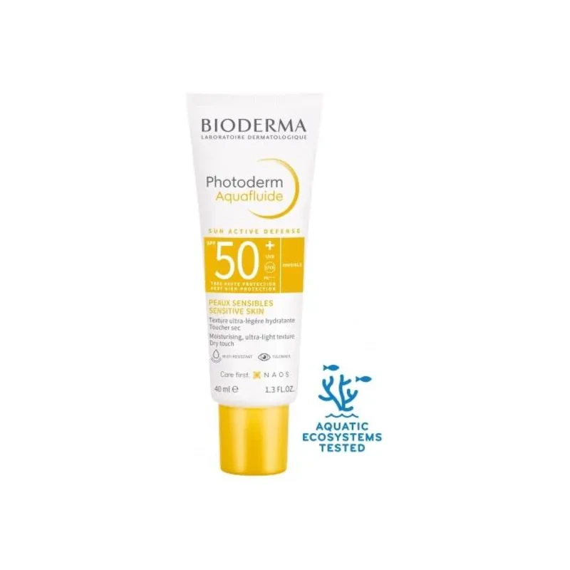 Bioderma Photoderm Aquafluid хидратиращ слънцезащитен флуид за чувствителна кожа SPF50+ 40 мл
