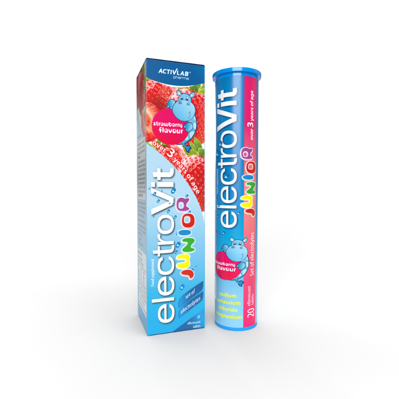 Електровит джуниър ягода ефервесцентни таблетки х 20 Аctivlab pharma